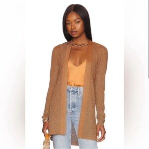 L'AGENCE NWT Bronze Open-Front Cardigan